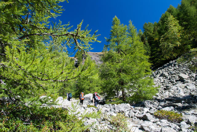 Aufstieg zum Lac d'Arpitetta.